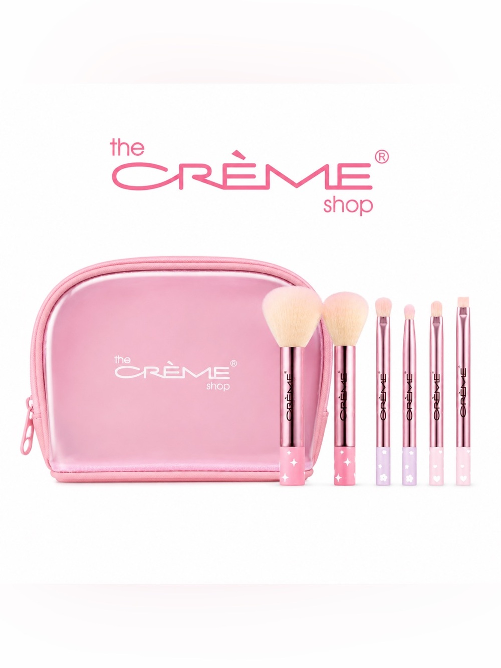 The Crème Shop Best Essentials 6-Piece Makeup Brush Travel Set NWT